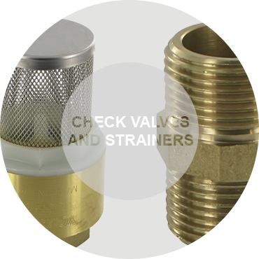 Check valves and strainers